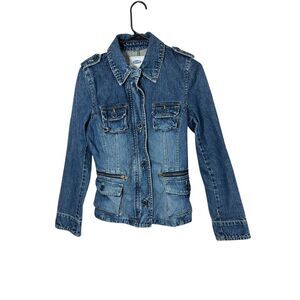 Vintage Old Navy Women's Y2K‎ 100% Cotton Denim Jean Jacket S